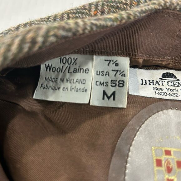 Jonathan Richard Newsboy Cap Men’s Size 7 1/4 M Ireland 100% Wool Plaid - Picture 7 of 11